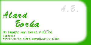 alard borka business card